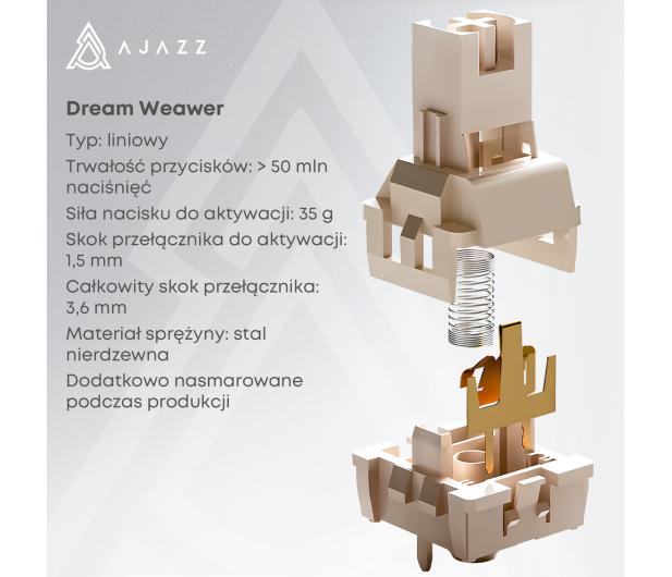 Ajazz AK650 Dream Weaver Switch Side Character Gradient Pink RGB z - 1536356 - zdjęcie 8